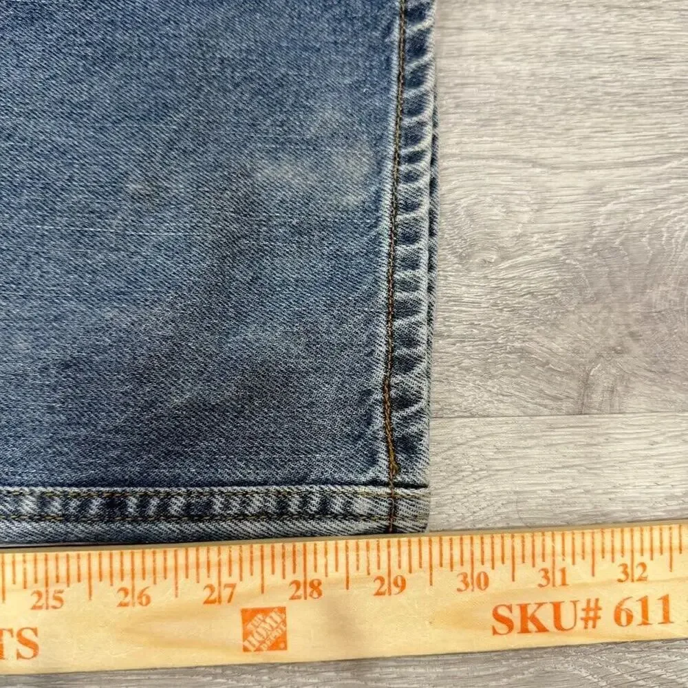 Levi's 505 Regular Fit Jeans Y2k Red‎ Tags 38x30 Blue Actual 36x29
